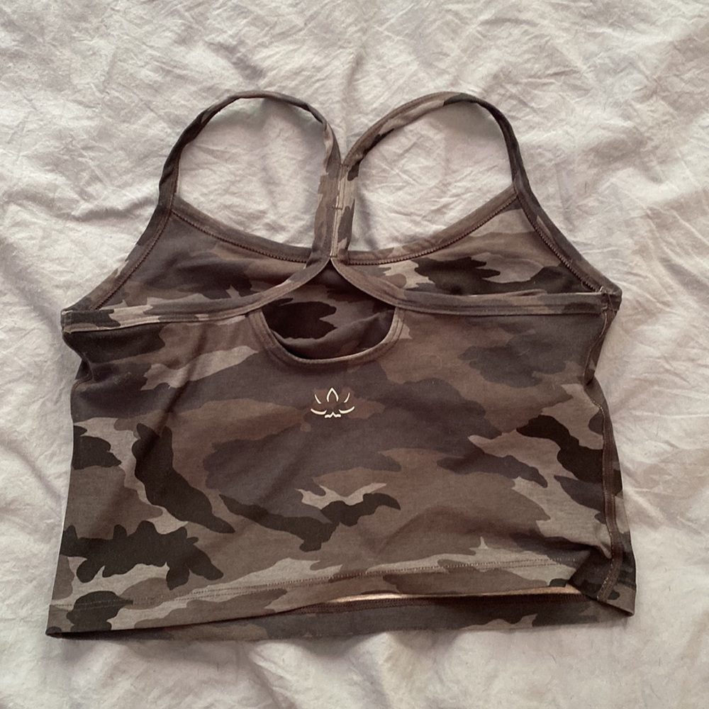 Spacedye Slim Racerback Cropped Tank - Picture 2 of 2